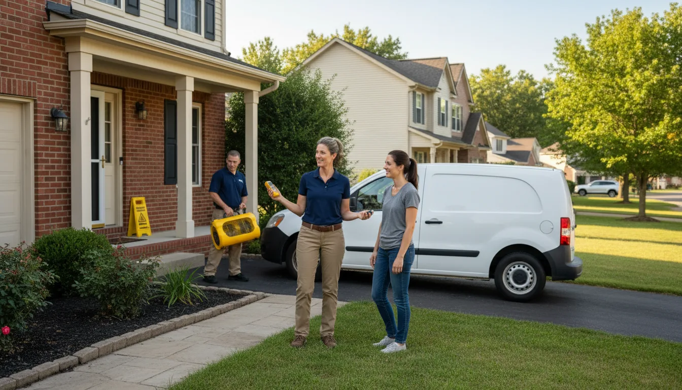 Residential water damage restoration in Reynolds, IL
